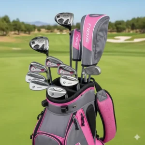 Günstiges Golf-Schläger-Set für Damen, perfekt für Einsteiger, die den Golfsport erkunden möchten.