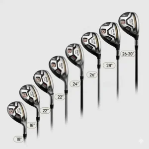 Ein Überblick über verschiedene Lofts von Hybrid-Golfschlägern, die es Golfern ermöglichen, die perfekte Kombination zu finden.