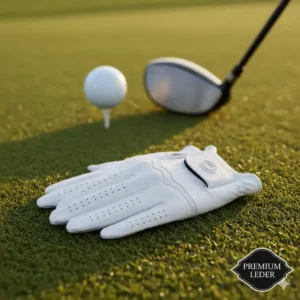 Atmungsaktive, perforierte Bereiche auf dem Handrücken des golf handschuhe damen leder für bessere Belüftung.