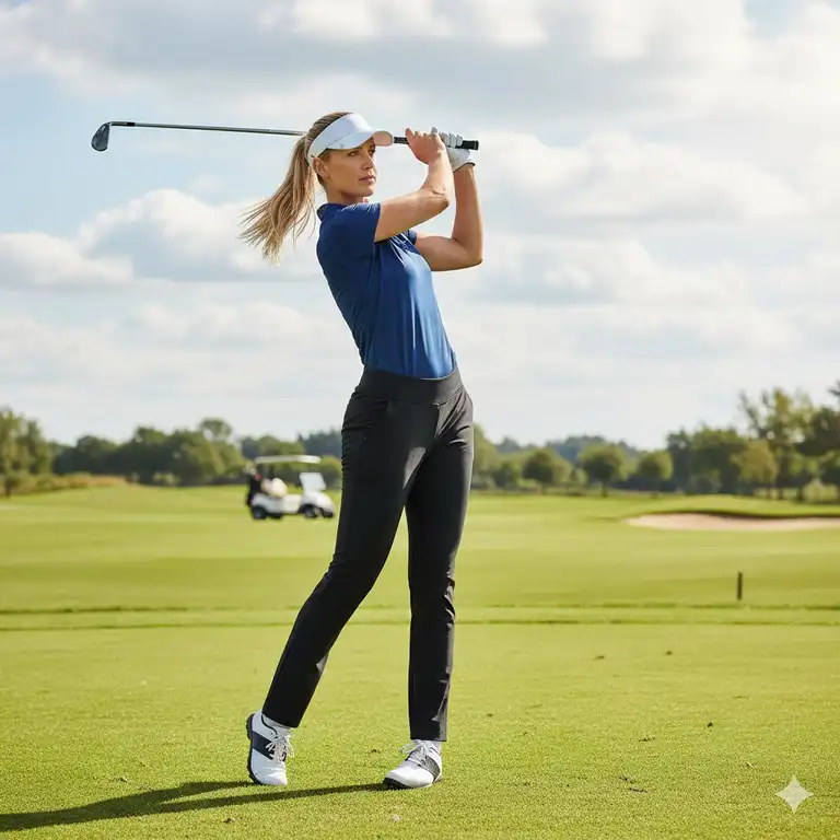 Perfekte schwarze stretch golf hose damen für eine elegante Performance auf dem Platz.