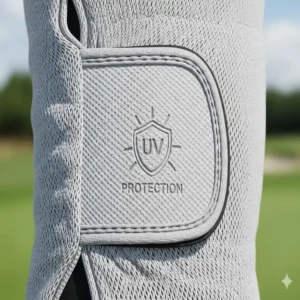 Atmungsaktives Material mit hohem UV-Schutz (UPF 50+) für Golf Handschuhe Damen und Herren.