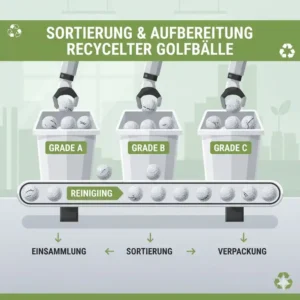 Prozess der Sortierung und Aufbereitung, bevor Sie recycelte golf bälle kaufen