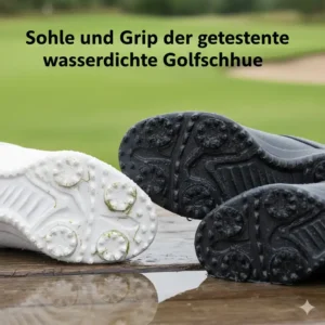 Stollen und Profil im detaillierten wasserdichte golf schuhe test für maximale Traktion