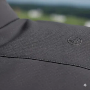 Nahaufnahme des Materials, um die winddichte golf jacke kaufen Funktion zu zeigen.