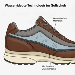 Innenansicht der Membran: winter golf schuhe wasserdicht halten die Füße trocken.
