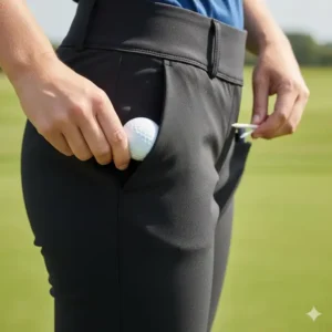 Praktische, tiefe Seitentaschen der stretch golf hose damen für Tees und Accessoires.