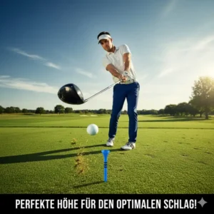Golfer schlägt den Ball von verstellbare golf tees amazon für den perfekten Abschlag.