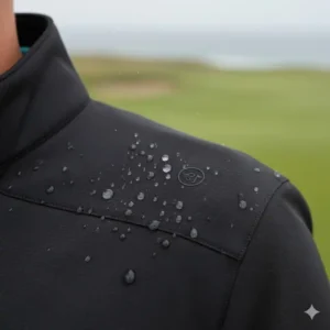 Die wasserabweisende Eigenschaft der winddichte golf jacke kaufen im leichten Regen.