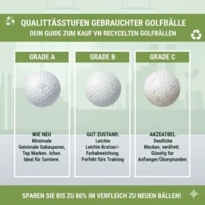 Qualitätsstufen (A, B, C) erklärt, um die besten recycelte golf bälle kaufen zu können