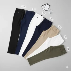 Übersicht über die verfügbaren Farben der vielseitigen stretch golf hose damen.