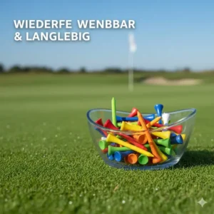Verschiedene farbige golf tees plastik langlebig in einer Packung, ideal für den wiederholten Gebrauch.