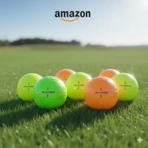 Neonfarbene Vision ProSoft bunte golf bälle amazon in intensiven Farben auf dem Gras.
