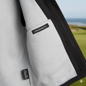 Atmungsaktives Innenfutter der winddichte golf jacke kaufen für hohen Tragekomfort.