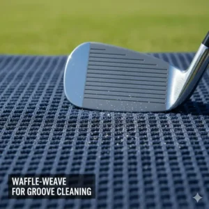 Zwei-zonen golf handtuch saugfähig amazon tuch: eine seite nass zum schrubben, eine trocken zum polieren.