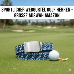 Leichter und stretchiger golf gürtel herren amazon als sportlicher Webgürtel.