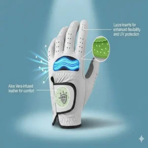 Spezielle Technologie im Handrücken für leichten UV-Schutz und maximale Bewegungsfreiheit im Golf Handschuh.