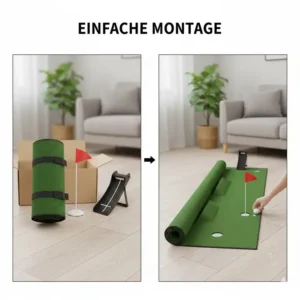 Einfache Montage des tragbares golf loch indoor; schnell aufgebaut für sofortigen Golf-Spaß.