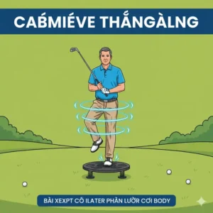 Golfer führt eine Balance Drill mit dem Golf Balance Trainer Tool durch, um die Stabilität des Unterkörpers zu isolieren.