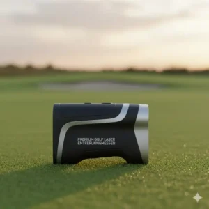 Seitenansicht des Premium Golf Laser Entfernungsmesser mit ergonomischem Design