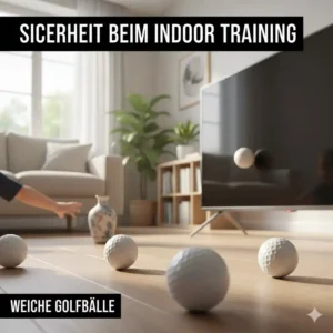 Nahaufnahme der Schaumstoffbälle, um die weiche golfbälle indoor training Sicherheit für Zuhause zu demonstrieren.
