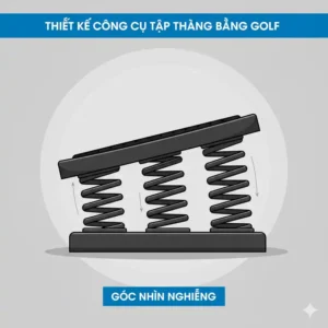 Nahaufnahme Seitenansicht des Golf Balance Trainer Tool-Designs.