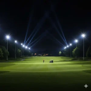 Leistungsstarke golf nachtspiel beleuchtung led Strahler beleuchten das Fairway gleichmäßig.