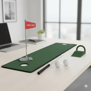 Das vollständige mini golf set büro kaufen inklusive Putter, Bällen und Zielloch für sofortigen Spielspaß.