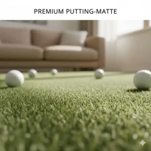 Premium Putting Matte für tragbares golf loch indoor, die eine realistische Oberfläche und Ballrolle simuliert.