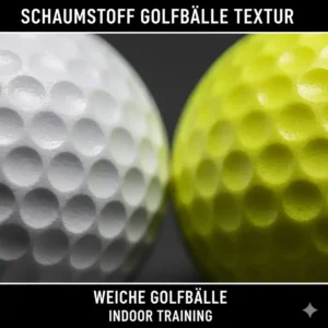 Detailansicht der Textur der weiche golfbälle indoor training aus speziellem, geräuscharmem Schaumstoff.