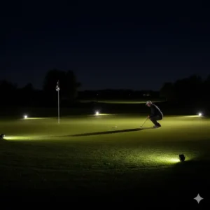 Blendfreie golf nachtspiel beleuchtung led für das Putting Green, präzises Spiel auch im Dunkeln.