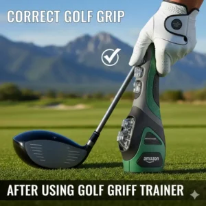 Perfekte und korrigierte Handposition dank dem Golf-Griff-Trainer von Amazon.