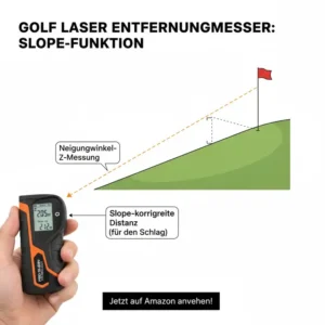 Visualisierung der Slope-Korrektur des golf laser entfernungsmesser amazon für genaue Schätzungen bei Steigungen.