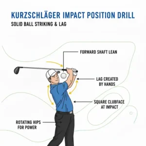 Bohranleitung, die sich auf die Erreichung einer soliden Treffposition mit dem kurzschläger swing trainer golf konzentriert.