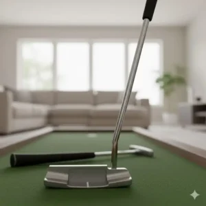 Der langlebige Edelstahlschaft des hochwertigen mini golf putter indoor Modells.