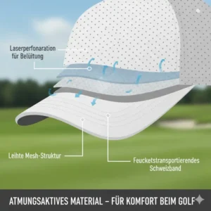 Technische Details der Materialien beim Thema golf cap herren kaufen.
