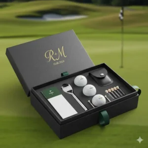 Eine individuell gestaltete golf geschenkbox bälle für besondere Anlässe.