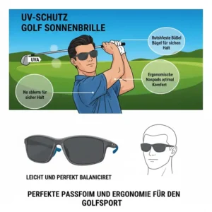 Die perfekte ergonomische Passform der golf sonnenbrille polarisiert.