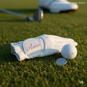 Leder-Golfhandschuh mit dem eingeprägten Namen ist ein durchdachtes Stück der personalisierte golf geschenke damen.