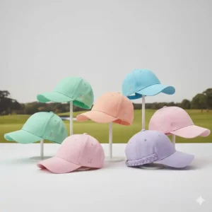 Eine Auswahl an verschiedenen Farben für die perfekte golf cap damen stylish.