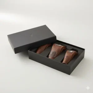 Das Golf Headcover Driver Set ordentlich in der Einzelhandelsverpackung oder Box präsentiert