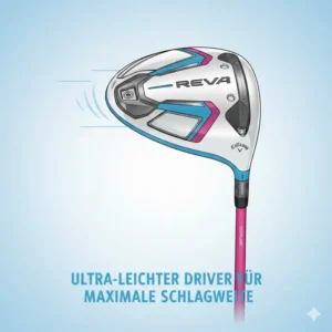 Nahaufnahme eines Drivers aus einem golf schläger set damen leicht für weite Abschläge.