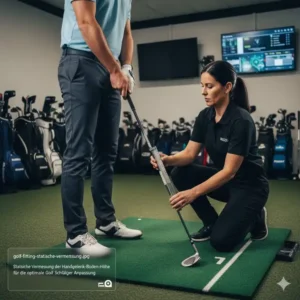 Die statische Vermessung als erster Schritt für ein präzises Golf Schläger Anpassung Fitting.