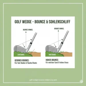 Erklärung von Bounce und Sohlenschliff für ein golf wedge set kurzspiel.