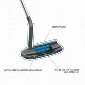 nterne Gewichtsverteilung und Stabilität beim golf putter hohe präzision.