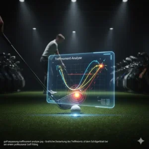 Visualisierung des Treffmoments zur Optimierung der Golf Schläger Anpassung Fitting Ergebnisse.