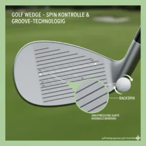 Die Grooves eines Schlägers aus dem golf wedge set kurzspiel für mehr Spin.