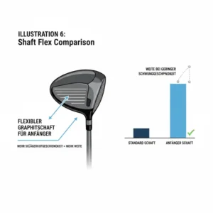Flexibler Graphitschaft passend für einen golf driver fehlerverzeihend anfänger.
