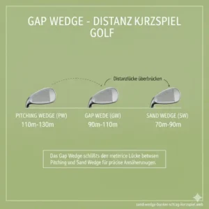 Grafik zur Überbrückung von Distanzlücken mit dem golf wedge set kurzspiel.