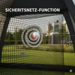 Illustration der Netzstabilität bei einem tragbares golf zelt training Produkt.
