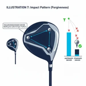 Stabiler Ballflug bei Fehlschlägen mit einem golf driver fehlerverzeihend anfänger.